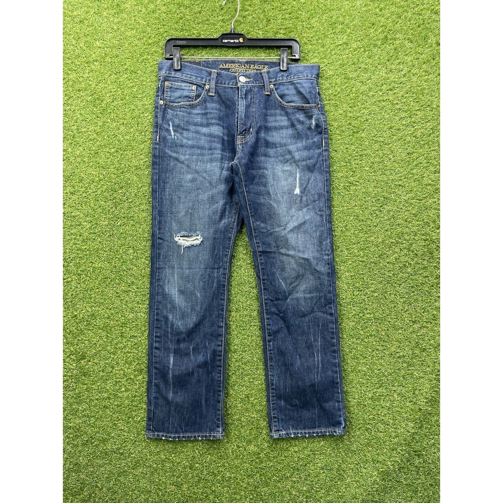 American Eagle Jeans Mens 30x30 Blue Next Level Original Straight Fit Dark y2k